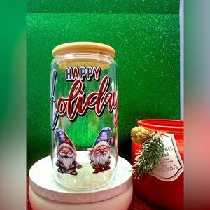 UV-DTF CHRISTMAS GLASS CUP, Libby cup, beer can glass